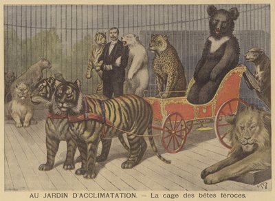 La jaula de animales feroces en el Jardin d
