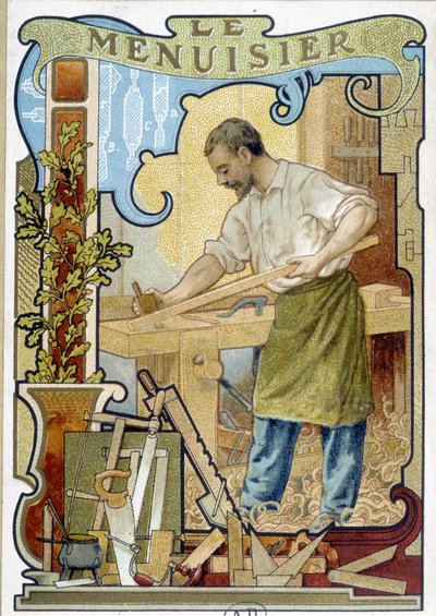 El carpintero - Cromo. de French School