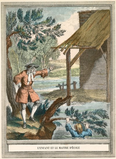 El niño y el maestro de escuela de French School
