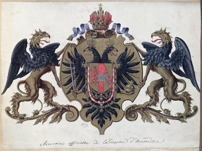 El escudo de armas del Imperio Austriaco, antes de 1867 de French School