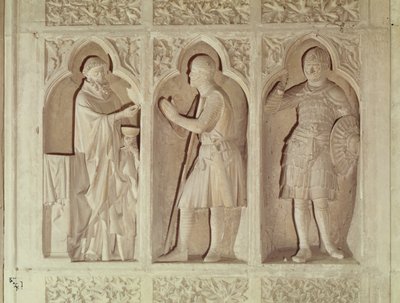 La comunión de un caballero (detalle) de French School