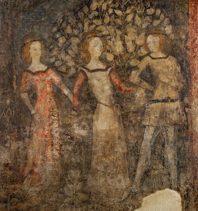 La danza, escena cortesana ... (fresco) de French School