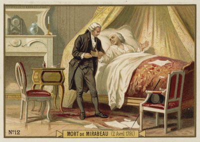 La muerte de Mirabeau, 2 de abril de 1791 de French School