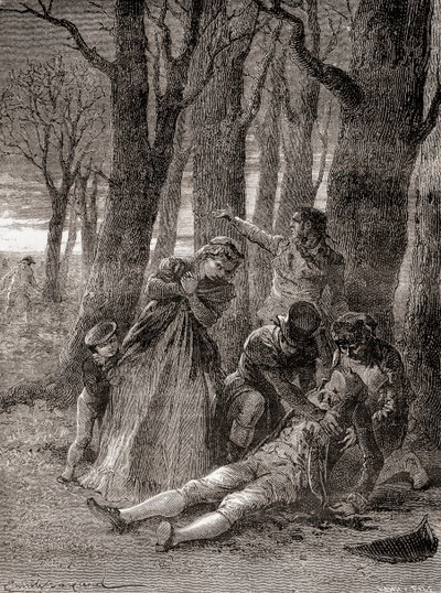 La muerte de Philippe Lebon en los Campos Elíseos, después de ser apuñalado trece veces, de 