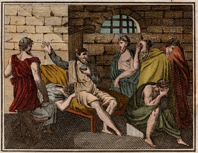 La muerte de Sócrates, filósofo griego (470?-399 a.C.) de French School