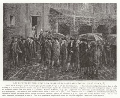 Los diputados del Tercer Estado en la puerta de la Sala de Sesiones, 23 de junio de 1789 de French School