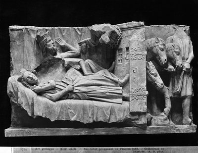 El sueño de los Magos, de la Catedral de Chartres (molde de yeso de piedra) de French School