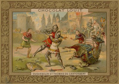 El duelo entre Bertrand Du Guesclin (c. 1320-1380) y Thomas de Canterbury de French School
