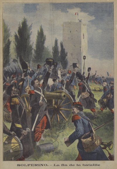 El fin de la Batalla de Solferino, Italia de French School