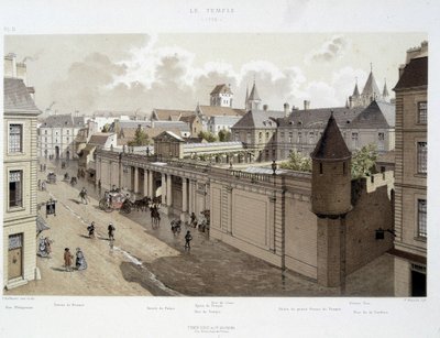 La entrada al Palais en 1770 - en "París a través de los siglos: el templo y la rue Royale", finales del siglo XIX de French School