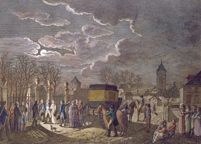 El intercambio el 26 de diciembre de 1795 de Madame Royale en Basilea por 6 prisioneros franceses capturados por los austriacos de French School
