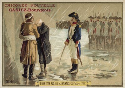 La ejecución del General Realista François de Charette, Nantes, 29 de marzo de 1796 de French School