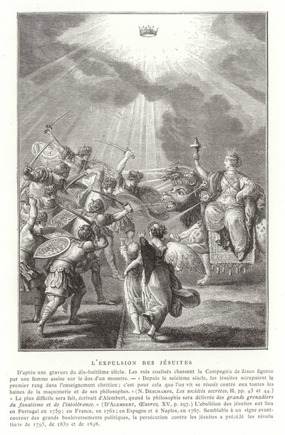 La expulsión de los jesuitas, siglo XVIII de French School