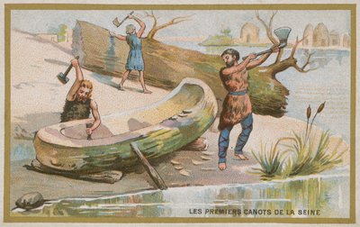 Las primeras canoas en el Sena de French School