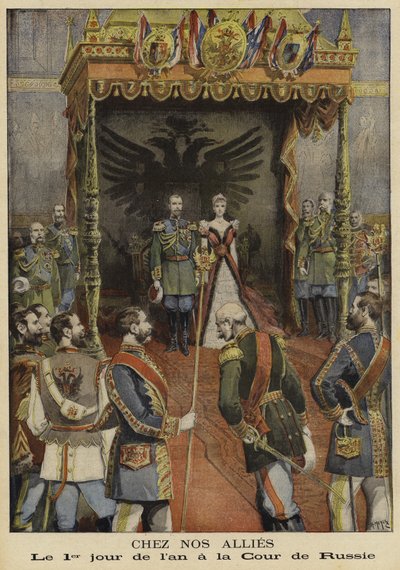 El primer día del año nuevo en la Corte Imperial de Rusia de French School