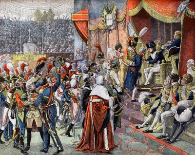 La primera distribución de las Cruces de la Legión de Honor en 1804 en 