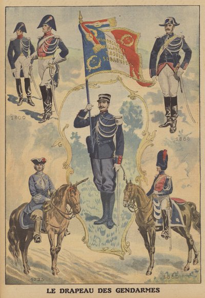La bandera de los gendarmes franceses de French School