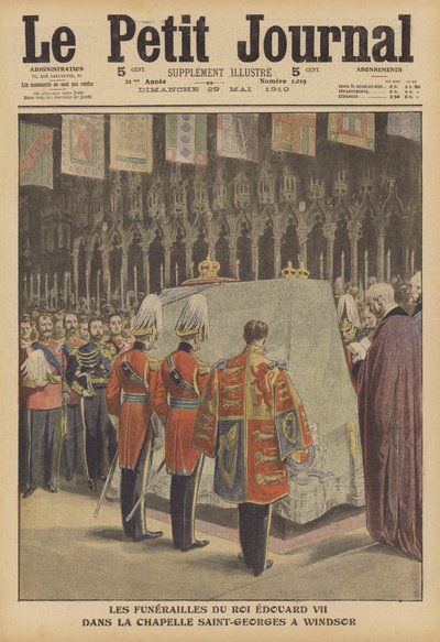 El funeral del rey Eduardo VII en la Capilla de San Jorge, Windsor de French School