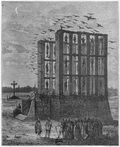 La horca de Montfaucon de French School