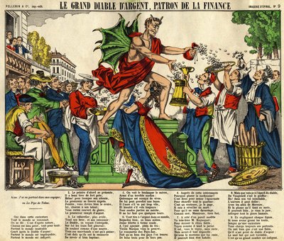 El gran diablo del dinero, jefe de finanzas. de French School