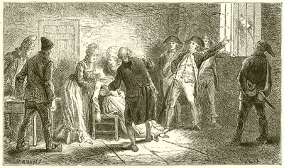 La cabeza de la princesa de Lamballe mostrada a la reina de French School