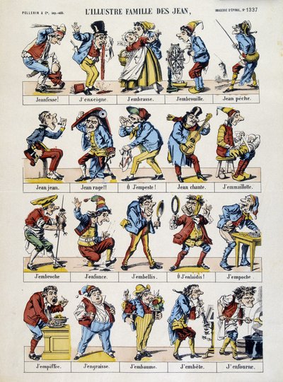 La ilustre familia de los Juan. Imagen de Epinal, sd. Siglo XIX. de French School