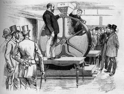La introducción de los bonos de Panamá en presencia de los directores en 1888 de French School