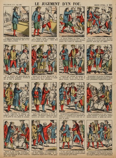 El juicio de un loco de French School