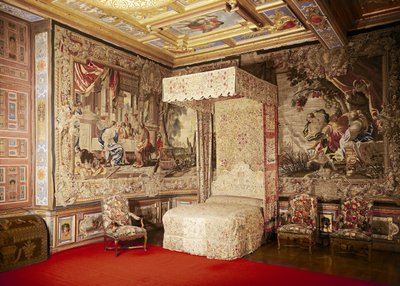 La cámara del rey con tapices de Gobelinos después de Simon Vouet (1590-1649) de French School