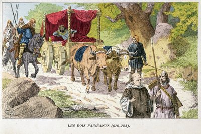 Los reyes holgazanes (670 - 752) de French School