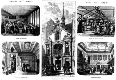Las oficinas del Figaro, 26 rue Drouot, París, 1874 de French School