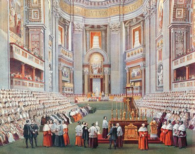 Apertura del Primer Concilio Vaticano el 8 de diciembre de 1869, c.1870 de French School