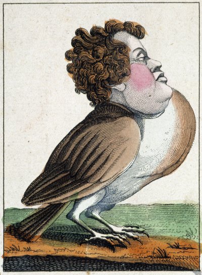 El palomo en caricatura, estudio de carácter "carácter volátil" s. XIX, imaginería popular de French School