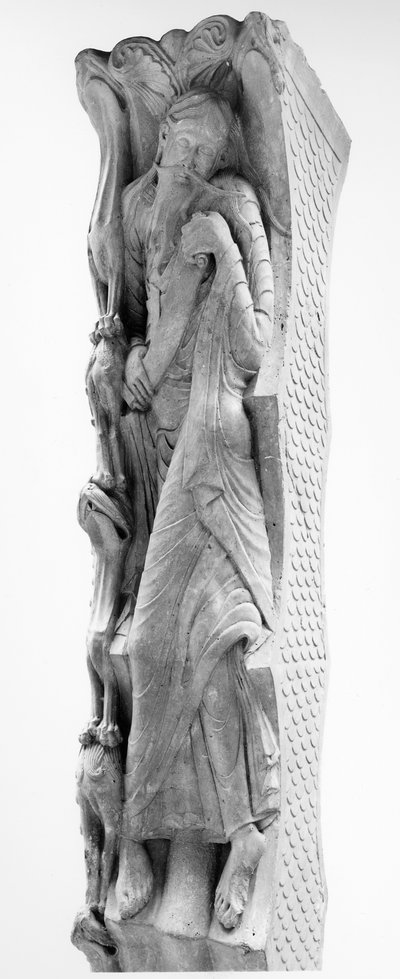 El profeta Jeremías (detalle) de un tímpano, antes de 1125 de French School