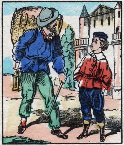 El trapo. Grabado en "La chanson des metier". Imágenes de Epinal, finales del siglo XIX. Colección privada. de French School