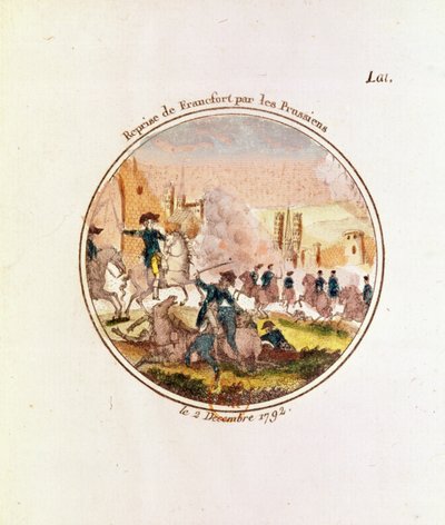 La reconquista de Frankfurt por los prusianos, 2 de diciembre de 1792 de French School