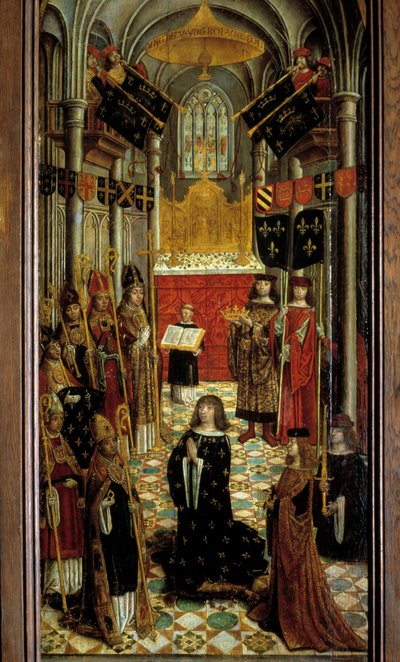 La consagración de Luis XII (1462-1515) en la catedral de Reims el 27 de mayo de 1498 de French School