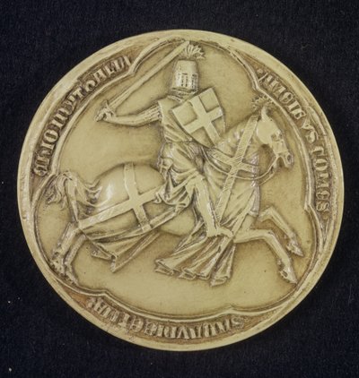 El sello de Amadeo V (c.1252-1323) Conde de Saboya, 1303 (cera) de French School