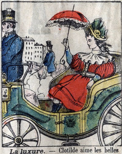 Los siete pecados capitales: lujuria. Imagen de Epinal finales del siglo XIX. de French School