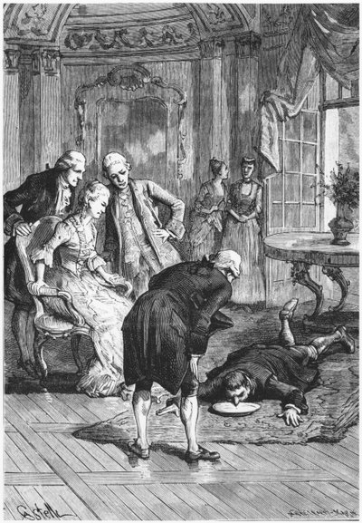 El sonámbulo Victor y el Marqués de Puysegur en Madame de Montessons, ilustración de Les Mysteres de la Science por Louis Figuier (1819-94) 1886 de French School