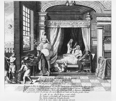 La llamada religión reformada protestante en apuros desesperados, 1684 de French School