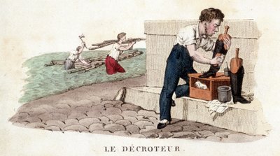 El puesto (limpiabotas) - grabado de French School