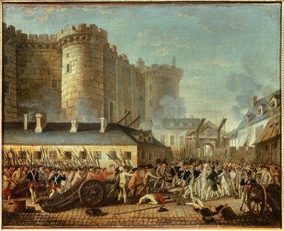 El asalto a la Bastilla y el arresto de M. de Launay de French School
