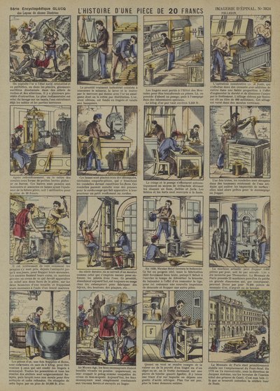 La historia de una moneda de 20 francos de French School