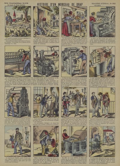 La historia de un trozo de tela de lana de French School