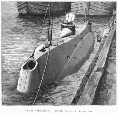 El submarino Holland, ilustración de 
