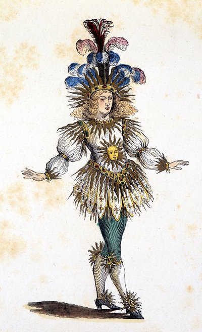 El rey sol en traje de teatro. s.d. siglo XVIII de French School