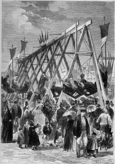 Los columpios del pueblo de Malakoff, en la zona de las fortificaciones. París de French School