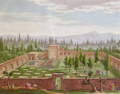 La tumba del gran poeta persa Hafiz Shirazi (c.1325-c.1388) en Shiraz de French School