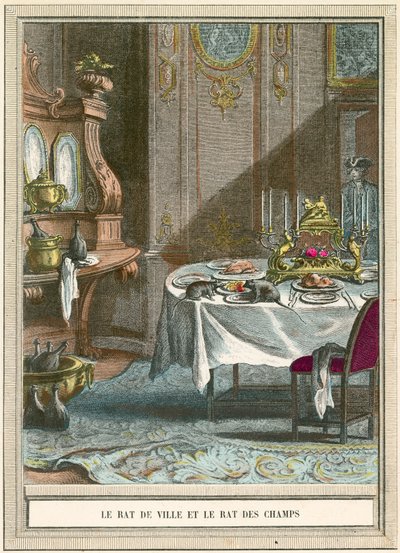 La rata de la ciudad y la rata del campo de French School
